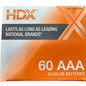 60-HDX AAA BATTERIES ALKALINE 03/2035 BRAND NEW